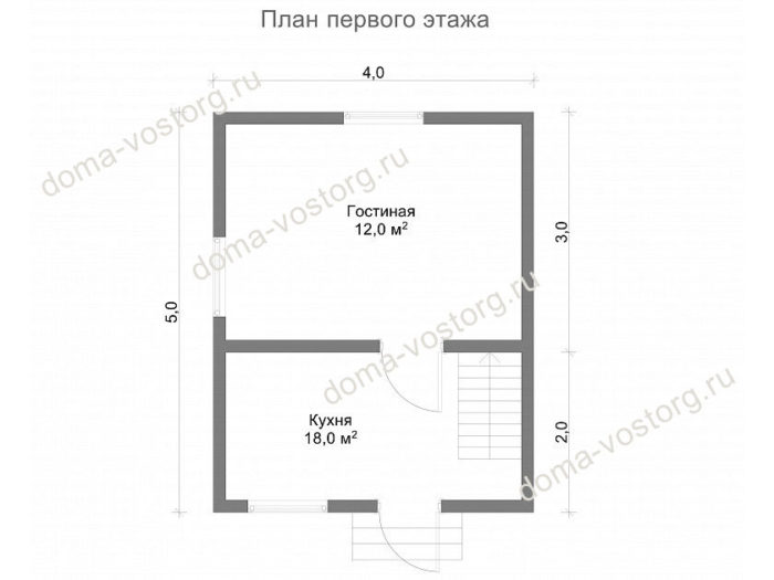 Каркасный дом 5х4