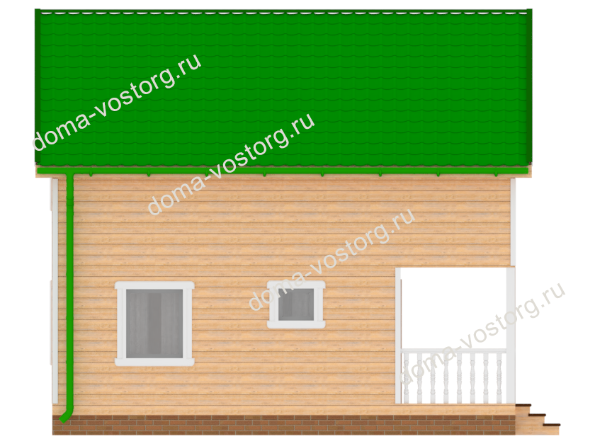 Каркасный дом 6х8 96