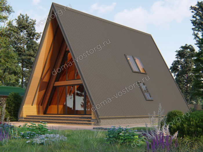 Каркасный дом A-frame