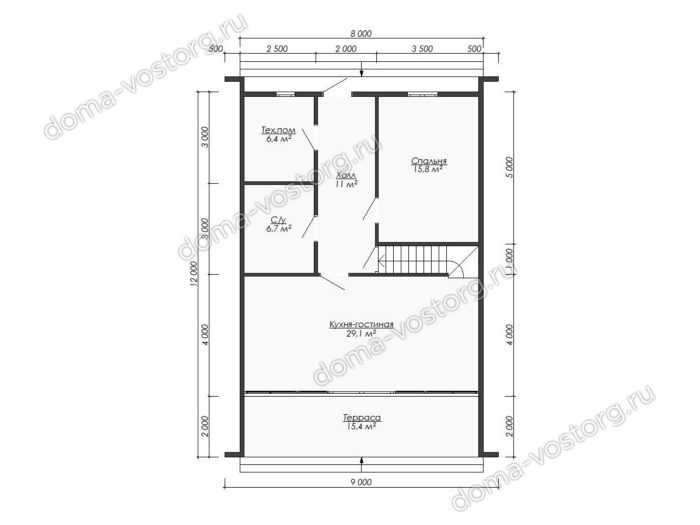 Каркасный дом A-frame