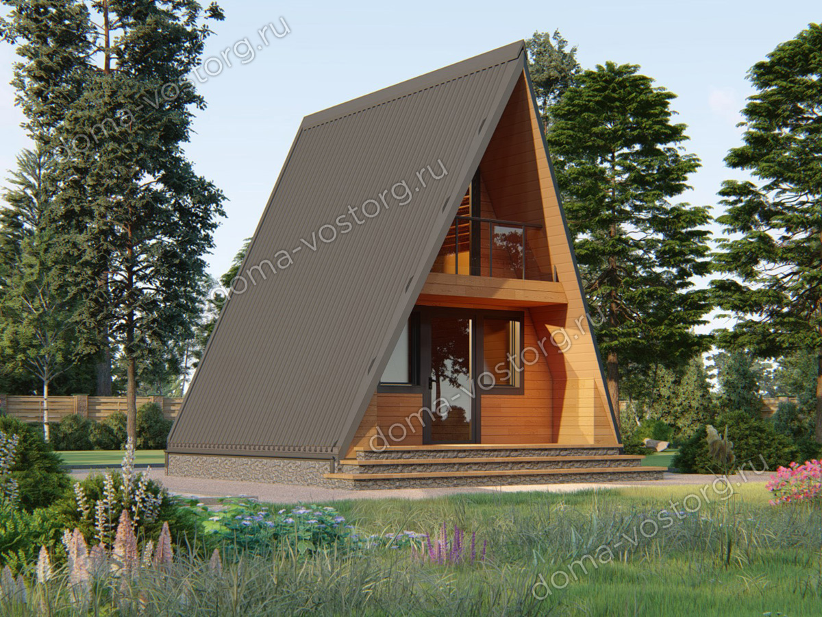 Каркасный дом A-frame 5,5x4,5 м