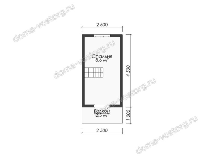 Каркасный дом A-frame 5,5x4,5 м