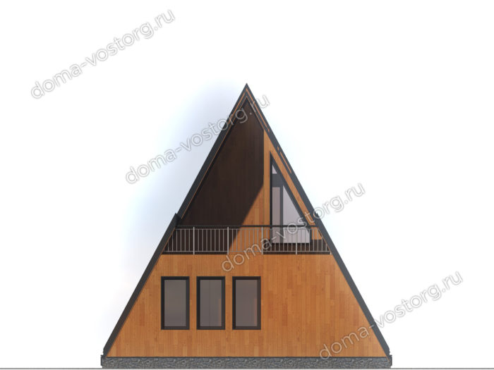 Каркасный дом A-frame 9,5x8 м