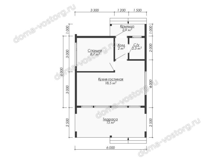 Каркасный дом Барнхаус 8.5x6 м